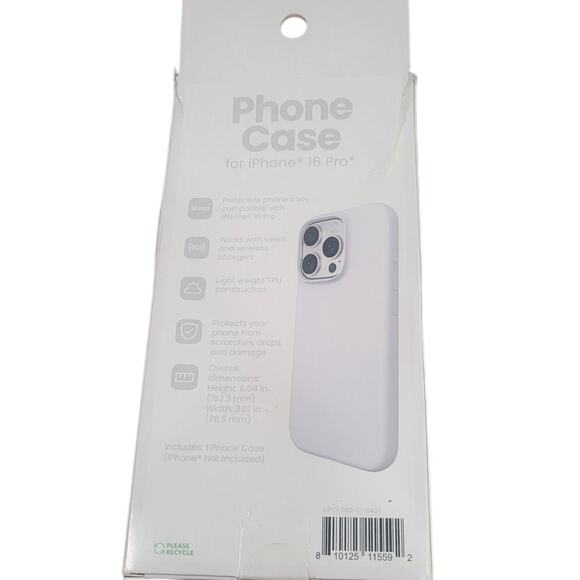 GEMS iPhone 16 Pro Case – Fresh White – TPU Slim Fit – UPC 810125115592 - Picture 2 of 4